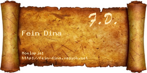 Fein Dina névjegykártya